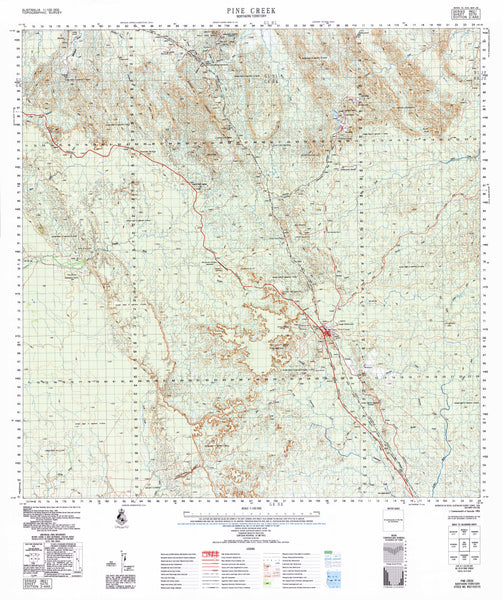 5270 Pine Creek 1:100k Topographic Map