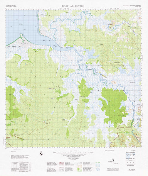 5473 East Alligator 1:100k Topographic Map