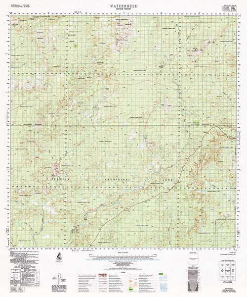 5569 Waterhouse 1:100k Topographic Map