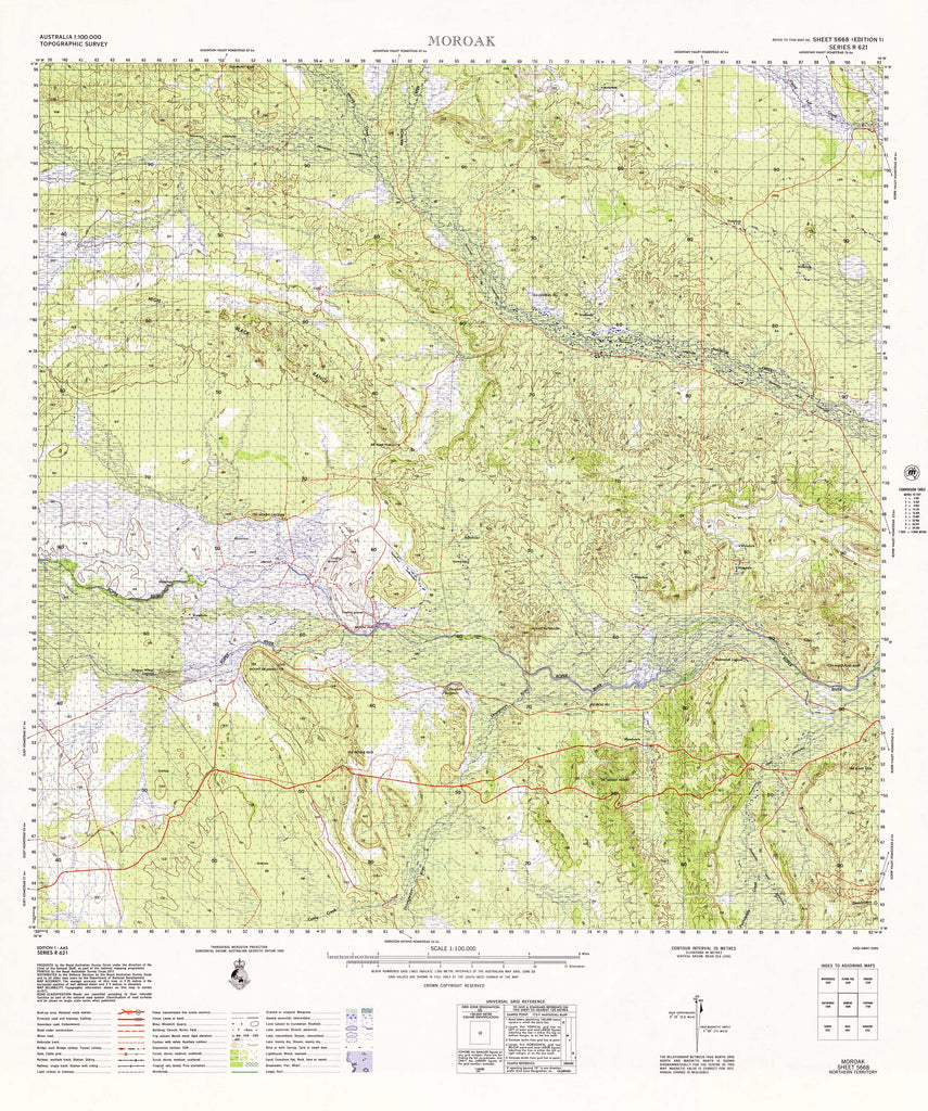 Buy 5668 Moroak 1:100k Topographic Map