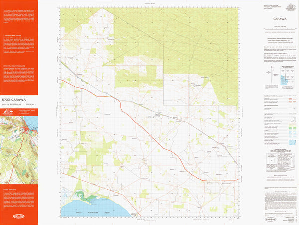 5733 Carawa 1:100k Topographic Map