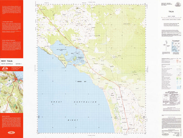 5831 Talia 1:100k Topographic Map