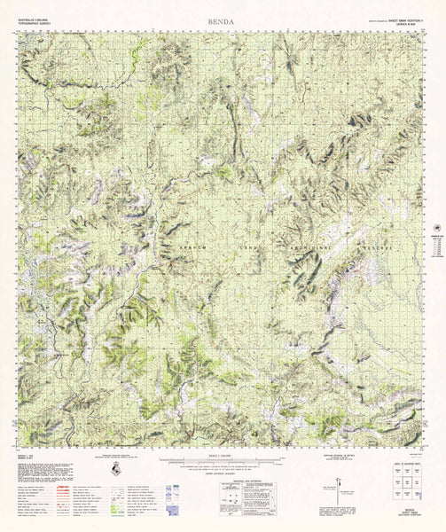 5869 Benda 1:100k Topographic Map