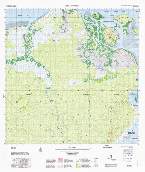 5873 Milingimbi 1:100k Topographic Map