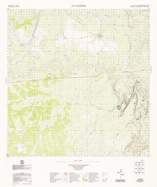 5964 O T Downs 1:100k Topographic Map