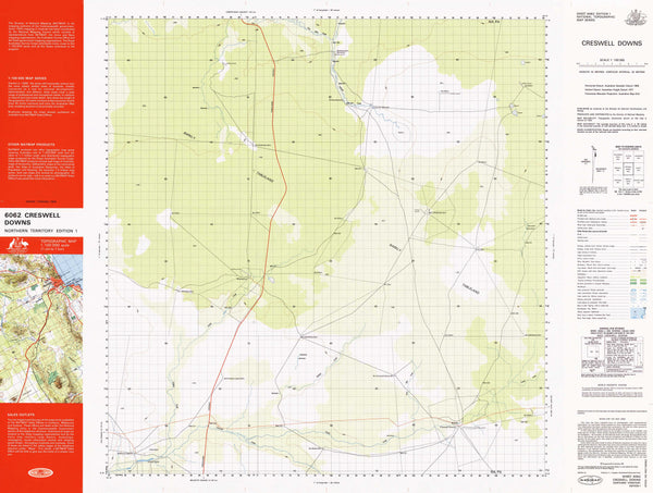 6062 Creswell Downs 1:100k Topographic Map