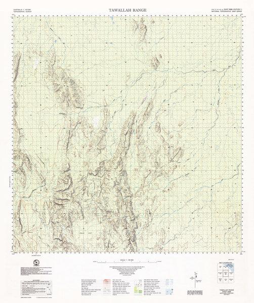 6066 Tawallah Range 1:100k Topographic Map