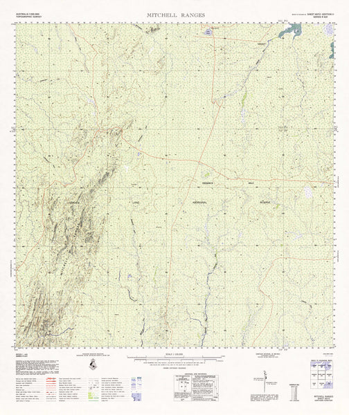 6072 Mitchell Ranges 1:100k Topographic Map