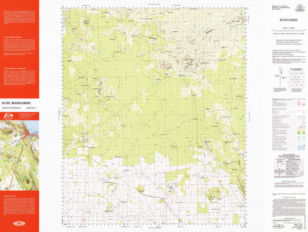 6132 Buckleboo 1:100k Topographic Map