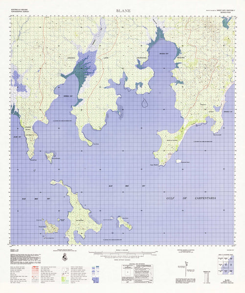 6171 Blane 1:100k Topographic Map