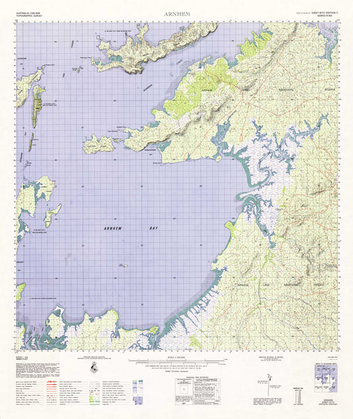 6173 Arnhem 1:100k Topographic Map