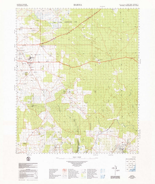 6231 Barna 1:100k Topographic Map