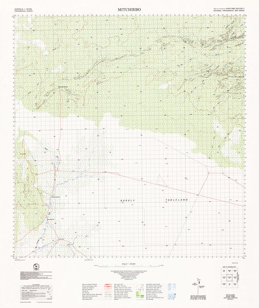 6360 Mitchiebo 1:100k Topographic Map