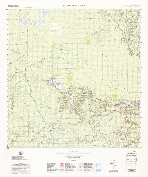 6362 Nicholson River 1:100k Topographic Map