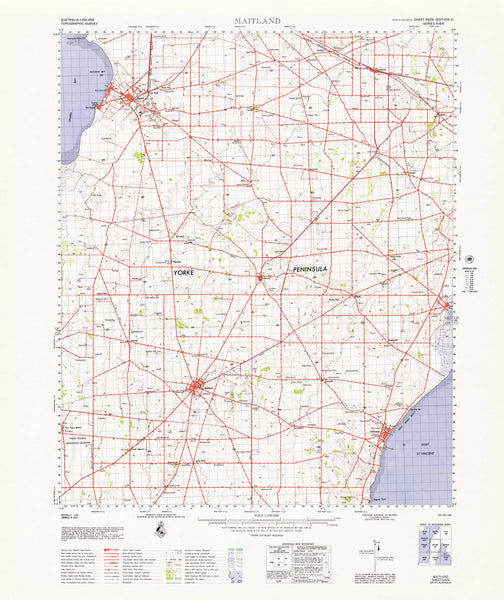 6429 Maitland 1:100k Topographic Map