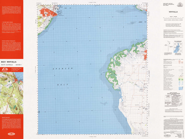 6431 Whyalla 1:100k Topographic Map