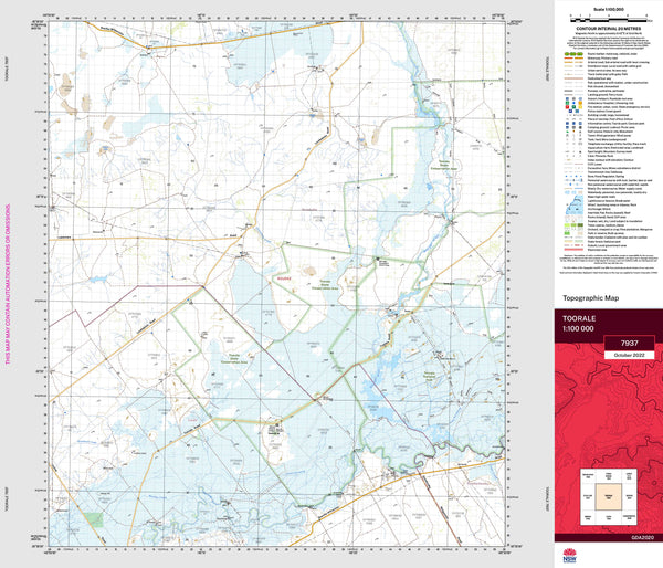 Topar 7334 Topographic Map 1:100k