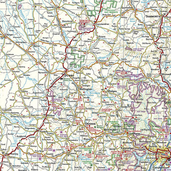 Australia East National Geographic Folded Map