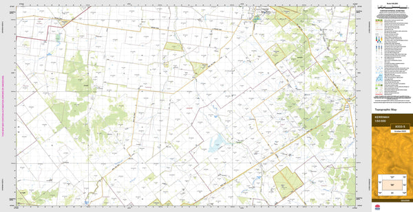 Kerriwah 8333-S Topographic Map 1:50k