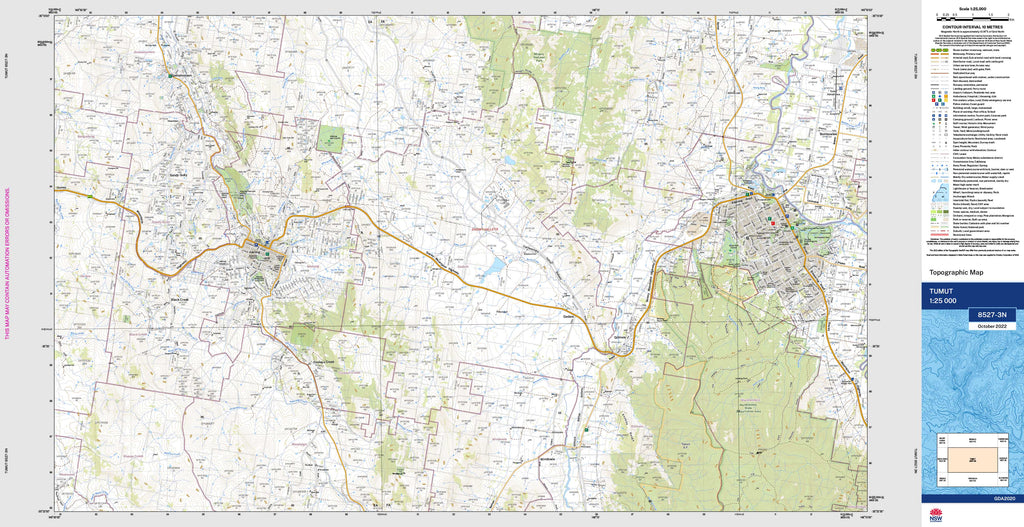 Tumut 8527 3n Nsw 125k Topographic Map Shop Mapworld