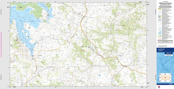 Wambrook 8625-1S Topographic Map 1:25k