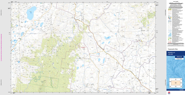 Wangellic 8724-4S Topographic Map 1:25k