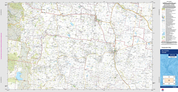 Millthorpe 8731-3S Topographic Map 1:25k