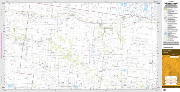 Bunna Bunna 8738-S Topographic Map 1:50k