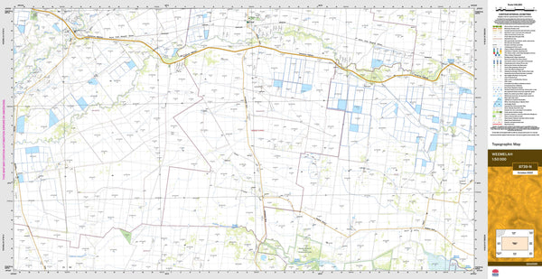 Weemelah 8739-N Topographic Map 1:50k