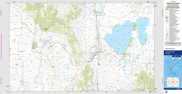 Lake Bathurst 8827-4N Topographic Map 1:25k