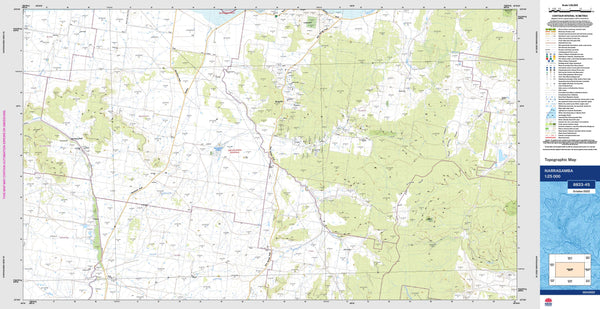 Narragamba 8833-4S Topographic Map 1:25k