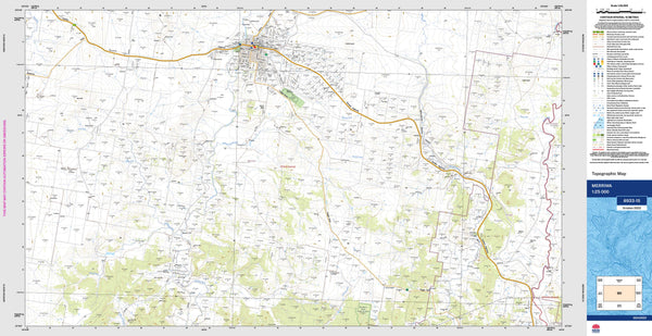 Merriwa 8933-1S Topographic Map 1:25k