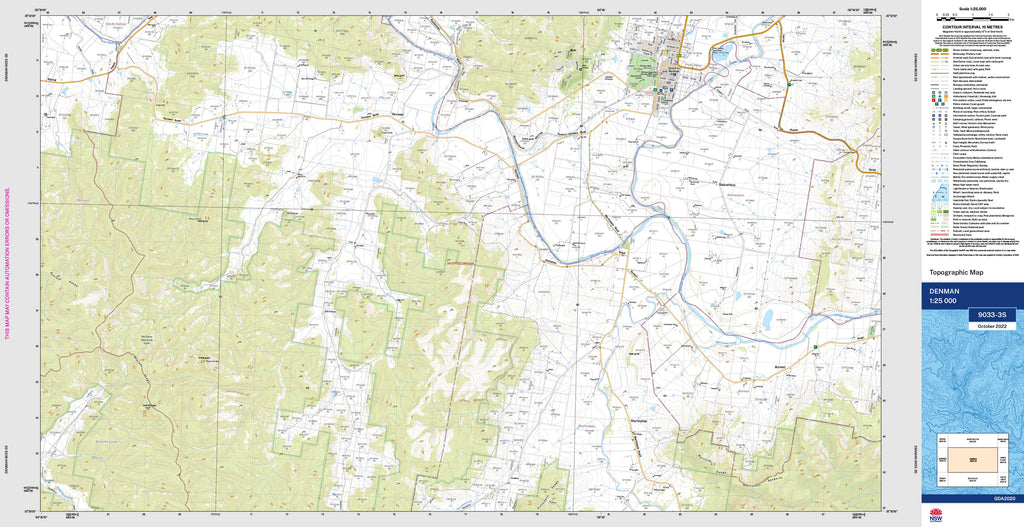 Denman 9033-3S NSW 1:25k Topographic Map | Shop Mapworld