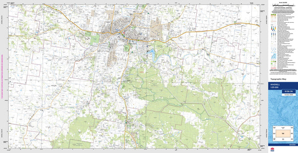 Inverell 9138-3N Topographic Map 1:25k