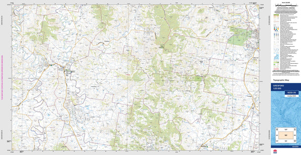 Gresford 9233-3S NSW 1:25k Topographic Map | Shop Mapworld