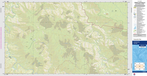 Kunderang 9336-3S Topographic Map 1:25k