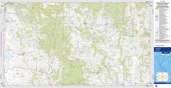 Larnook 9540-4S Topographic Map 1:25k