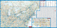 USA North East Borch Folded Laminated Map