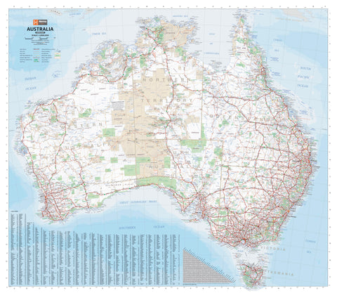 Australia Hema Supermap Laminated, Map of Australia For Sale, Australia ...