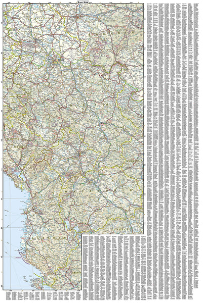 Western Balkans National Geographic Folded Map