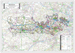 County Map of Berkshire 920 x 660 mm