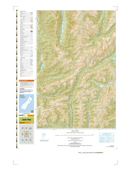 BT23 - Lewis Pass Topo50 map