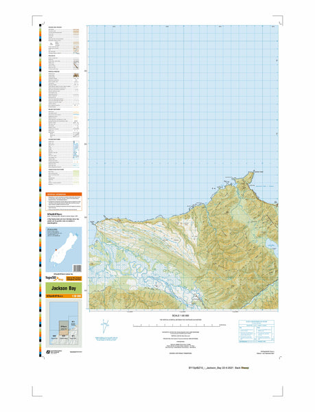 BY10ptBZ10 - Jackson Bay Topo50 map