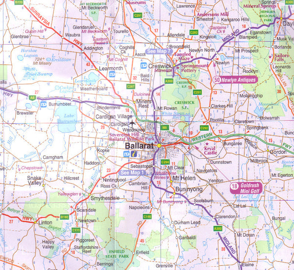 Ballarat Grampians & Spa Country UBD, Buy Map of Ballarat Grampians ...