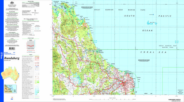 Bundaberg SG56-02 Topographic Map 1:250k