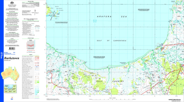 Burketown SE54-06 Topographic Map 1:250k