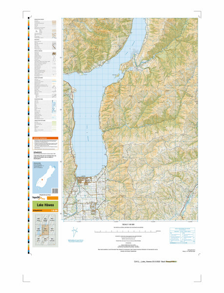 CA13 - Lake Hawea Topo50 map