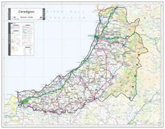 County Map of Ceredigion 900 x 700 mm