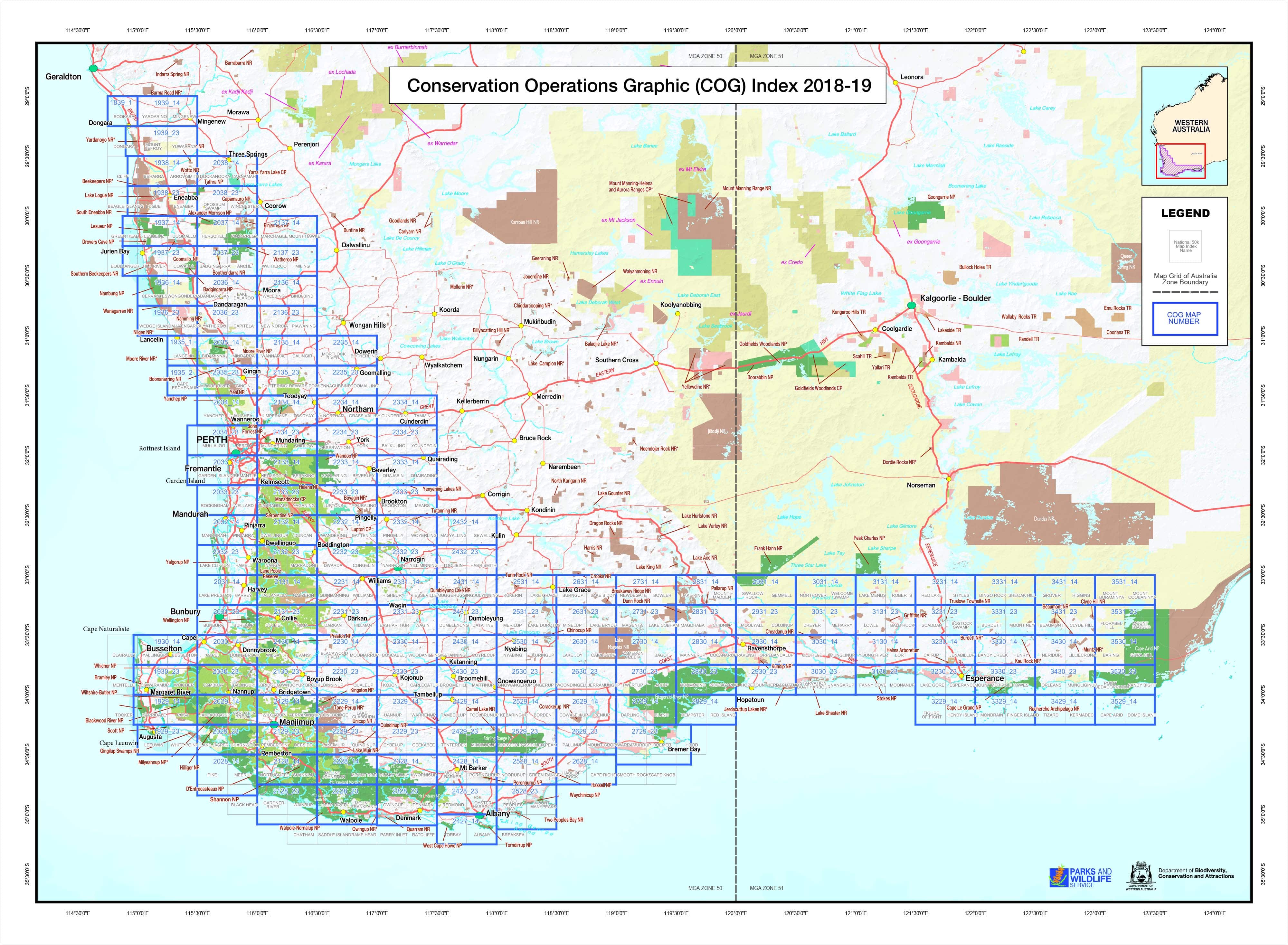 Mount Barker Porongurup 50k COG Topographic Map