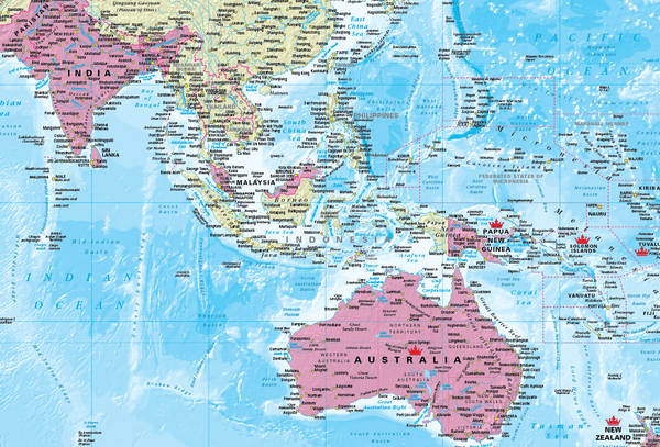 Wall map of the Commonwealth | Shop Mapworld